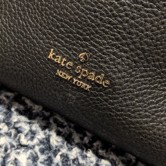 KATE SPADE NEW YORK LEILA LEATHER MEDIUM TOTE SHOULDER BAG $399 Black - Picture 2 of 16